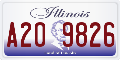 IL license plate A209826