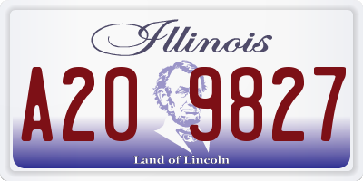 IL license plate A209827