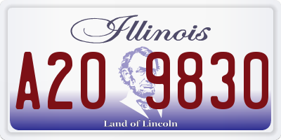 IL license plate A209830