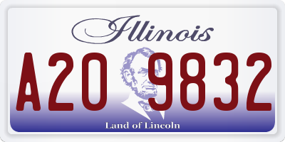 IL license plate A209832