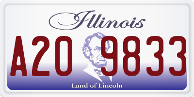IL license plate A209833