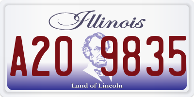 IL license plate A209835