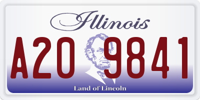 IL license plate A209841