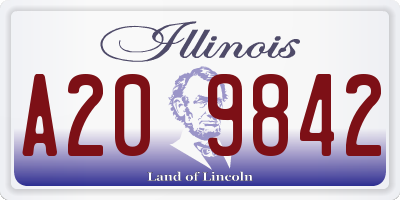 IL license plate A209842