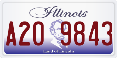 IL license plate A209843