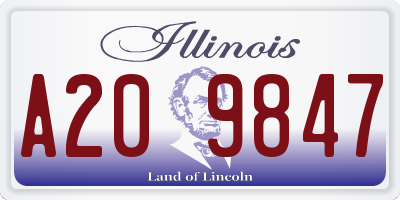 IL license plate A209847