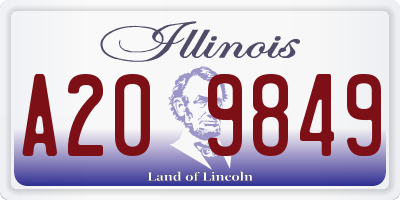 IL license plate A209849
