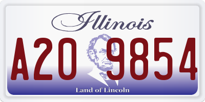 IL license plate A209854