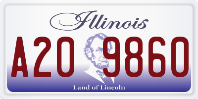 IL license plate A209860