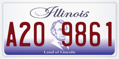IL license plate A209861