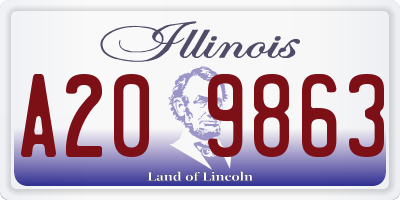 IL license plate A209863