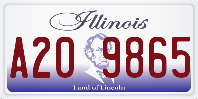 IL license plate A209865