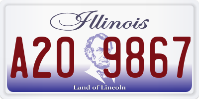IL license plate A209867