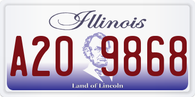 IL license plate A209868