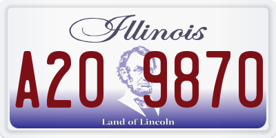 IL license plate A209870