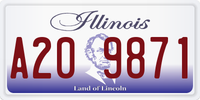 IL license plate A209871