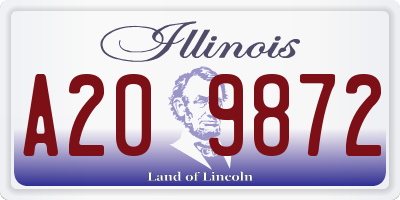 IL license plate A209872