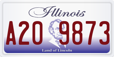 IL license plate A209873