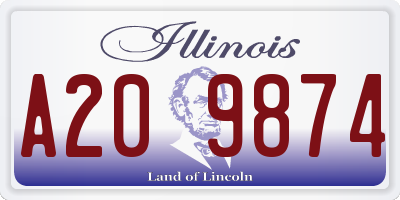 IL license plate A209874