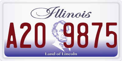 IL license plate A209875