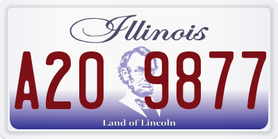IL license plate A209877