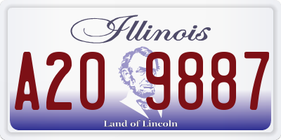 IL license plate A209887