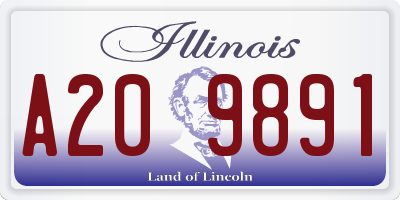 IL license plate A209891