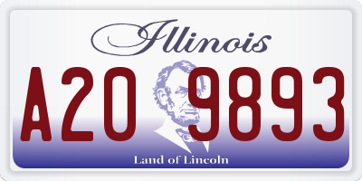 IL license plate A209893