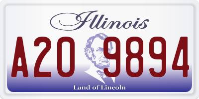 IL license plate A209894