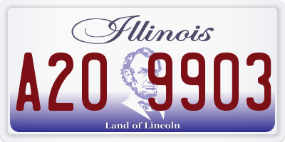 IL license plate A209903