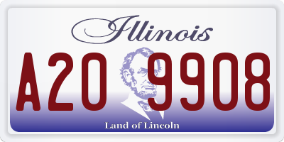 IL license plate A209908