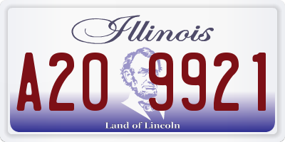 IL license plate A209921