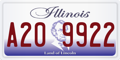 IL license plate A209922