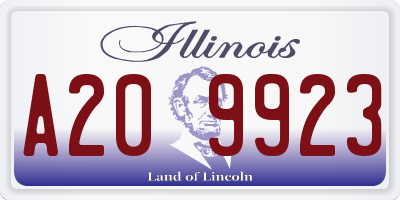 IL license plate A209923