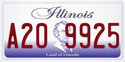 IL license plate A209925