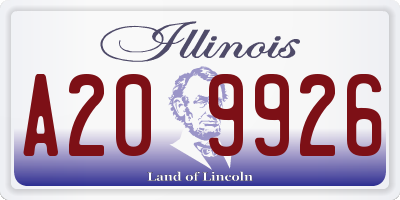IL license plate A209926
