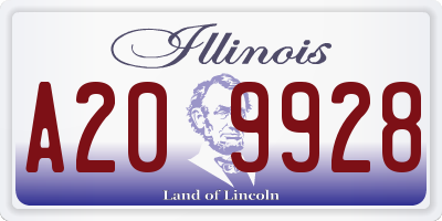 IL license plate A209928