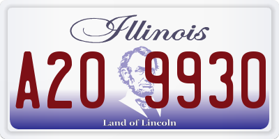 IL license plate A209930
