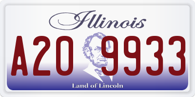 IL license plate A209933
