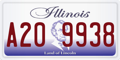 IL license plate A209938