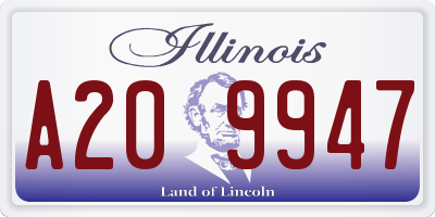 IL license plate A209947