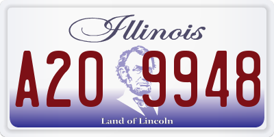 IL license plate A209948