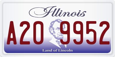 IL license plate A209952