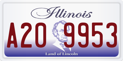 IL license plate A209953