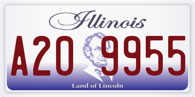 IL license plate A209955