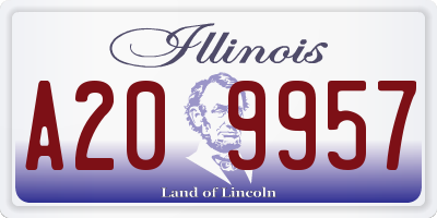IL license plate A209957