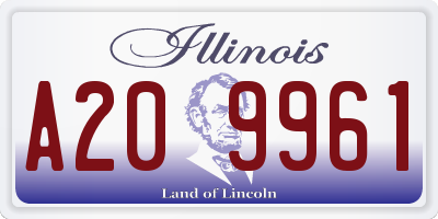 IL license plate A209961