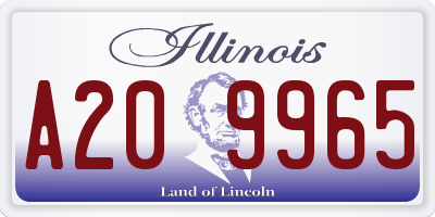 IL license plate A209965