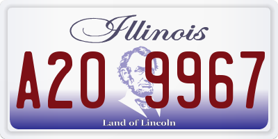 IL license plate A209967