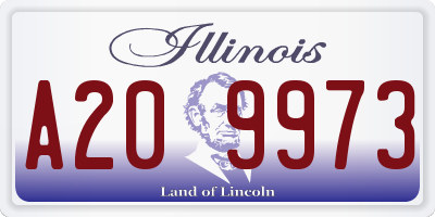IL license plate A209973